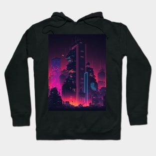 Cyberpunk City By Night Hoodie